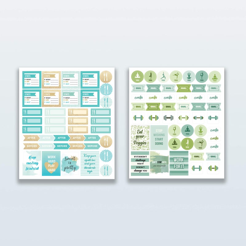 Lamare Workout, Fitness & Food Planner Stickers for Adults â€“ Motivational, Aesthetic, and Encouraging Stickers for Journaling - Image 4